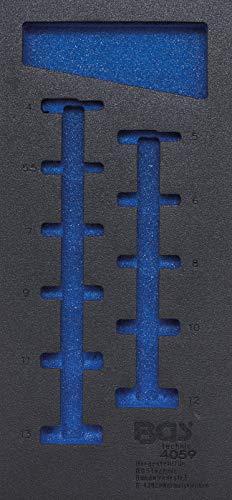 BGS 4059-1 | Werkstattwageneinlage 1/3 | leer | für Art. 4059 | Hartschaum | Länge 408 mm | Breite 189 mm | Höhe 32 mm | geeignet für alle BGS Werkstattwagen