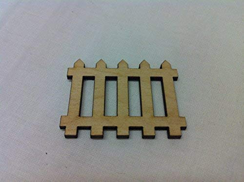 Derwent Laser Crafts Picket Fence Fairy Hobbit Elf House Craft Accessory Pack of 10