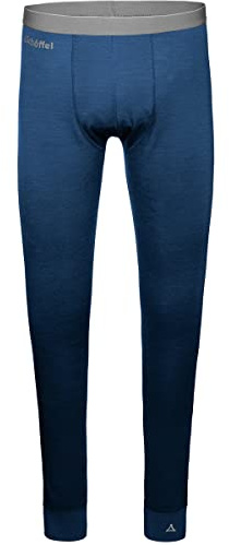 Schöffel Herren Merino Sport Pants long M, temperaturregulierende lange Unterhose, atmungsaktive Thermo Leggings in Wollqualität