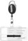 Karteo® Ausweishülle für 1 Karte mit Ausweisjojo schwarz Jojo mit Karabinerhaken und Clip Kartenhalter mit 1 Schieber schwarz Ausweishalter Hartplastik horizontal für Ausweise Dienstausweise