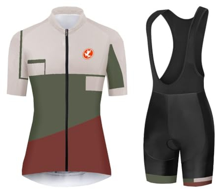 UGLY FROG Damen-Fahrradtrikot-Set, Sommer-Kurzarm, Mountainbike-Shirt und Shorts für MTB-Anzug, Fahrradbekleidung