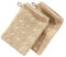 Möve Waschhandschuh 2er-Pack Quadretti Walk-Frottier Sand-apricot Größe 15x20 cm