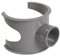 NICOLL COV50182 Selle de branchement NICOLL-90° PVC pour Tube d'évacuation Gris-Ø 100/32 mm-SL103