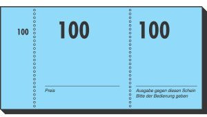 Sigel Nummernblock 105x50mm 1-100 VE=100 Blatt farbig sortiert
