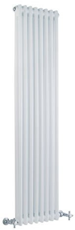 Milano Windsor White Cast Iron Style Vertical Double Column Radiator - 1500mm x 380mm