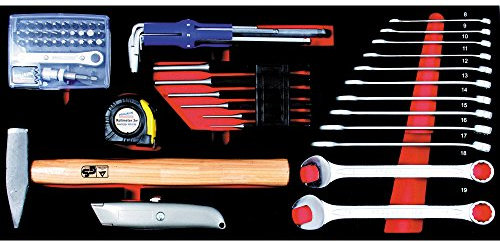 Projahn schlüssel und Werkzeug Einlage 61-teilig zu Werkzeugkoffer 5902 5999-231