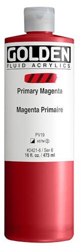 Golden : Fluid : Acrylic Paint : 473ml (16oz) : Primary Magenta