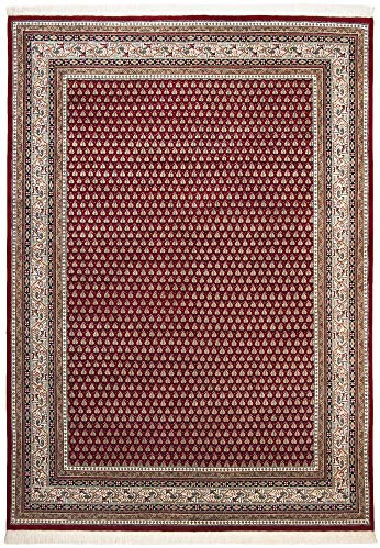 Klassischer Orientteppich Abbas Meraj MIR aus 100% Schurwolle; handgeknüpft | 170 x 240 cm | rot | Florrfäden: ca. 420 000 | THEKO die markenteppiche