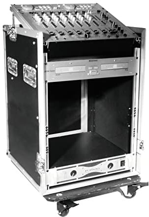 ROADINGER Spezial-Kombi-Case Profi, 12HE mit Rollen | Flightcase mit Rollen