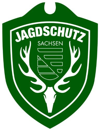 Waidmannsbruecke Erwachsene Jagdschutz Sachsen Autoschild, Grün, One Size