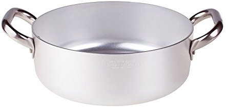 Agnelli ALMA10638 Cacerola Baja con 2 Asas en Acero, Aluminio Profesional 3 mm, 38 cm