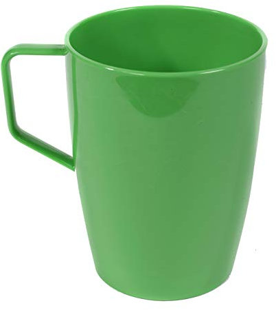 Harfield Emerald Green Beakers Mugs (Pack of 4, 280ml) Lightweight Virtually Unbreakable Polycarbonate Plastic
