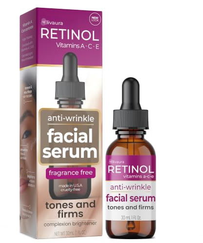 LIVAURA Retinol Face Serum for Women - Anti Aging Serum for Dark Spots