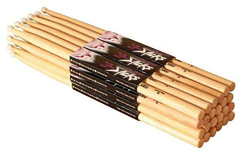 OnStage On Stage 2B Maple Drum Sticks - (Nylon Tip, 12 Pak) (12 Pack) (Nylon Tip)