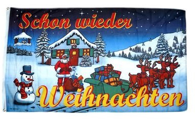 Fahne/Flagge Schon Wieder Weihnachten 90 x 150 cm