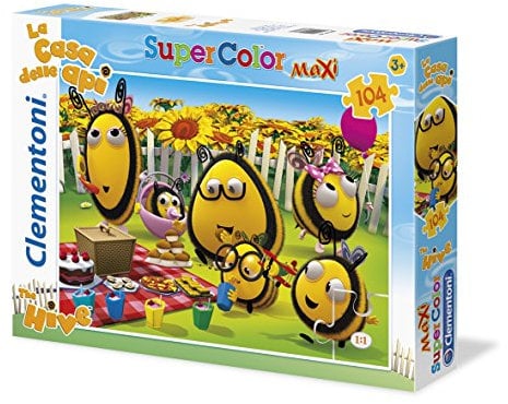 Clementoni - 23663 - Puzzle Maxi La Casa delle Api: un Divertente Picnic, 104 Pezzi