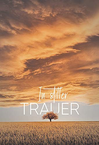 KE - Beileidskarte mit Umschlag, B6 Format 17,1 x 11,7 cm, hochwertige Trauerkarte, einfühlsam und tröstend, inklusive Klappkarte - Motiv: Baum