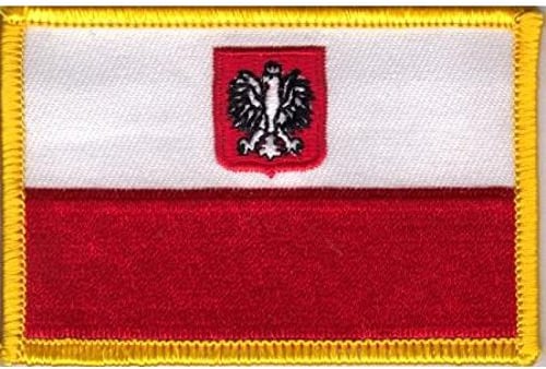 Everflag Patch zum Aufbügeln oder Aufnähen : Polen mit Adler - Groß