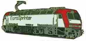 Krawattenklammer E-Lok Euro Sprinter rot* von Euro-Roller Shop