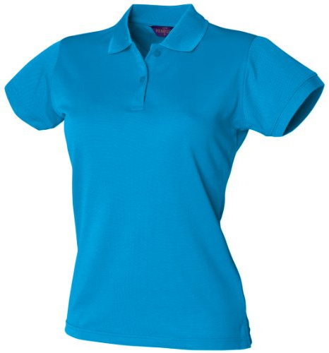 Henbury Womens/Ladies Coolplus® Fitted Polo Shirt (S) (Sapphire Blue)