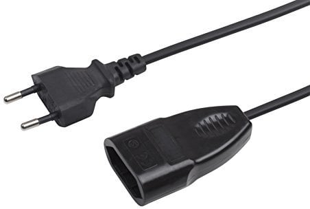 Meister Euro-Verlängerung - 3 m Kabel - schwarz - Kunststoffleitung - IP20 Innenbereich - Ideal für Lampen & Lichterketten / Verlängerungskabel / Euro-Stecker / Euro-Kupplung / 7431320