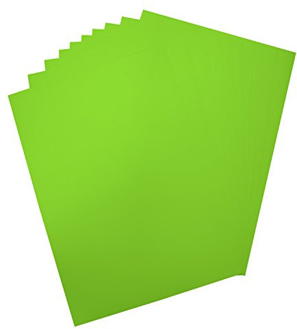 folia 65941 - Plakatkarton, ca. 48 x 68 cm, 10 Bögen, 380 g/qm, einseitig leuchthellgrün gefärbt - ideal zum Basteln oder Erstellen von Plakaten und Anzeigen