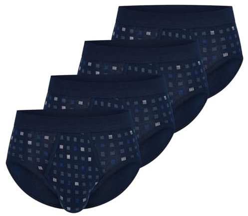Schiesser Herren Slips, 4er Pack, Navy, Feinripp (X-Large (7 (XL)))