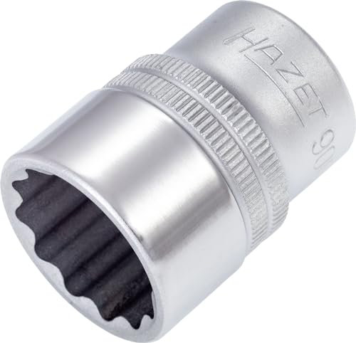 Hazet Steckschlüsseleinsatz Doppelsechskant 900Z-21 21mm I Antrieb 1/2 Zoll I Chrom-Vanadium-Stahl, robustes Design