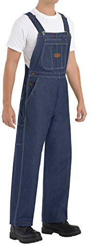 Red Kap Men's Men's Denim Bib Overall Denim Bib Overall