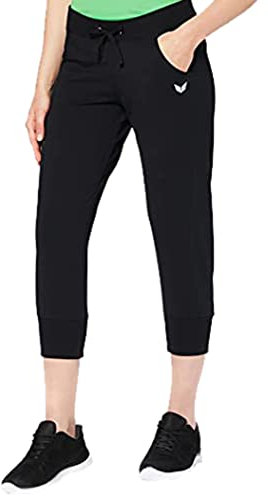 Erima Damen 3/4 Sweathose Mit Bündchen, Schwarz, 42 EU