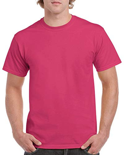 Gildan Mens Heavy Cotton Short Sleeve T-Shirt (L) (Heliconia)