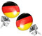 Piersando Ohrstecker Ohrringe Fahne Länderflagge Fanartikel Land Flagge Schmuck Fussball EM WM Eishockey Handball Basketball Frauen Männer 2024 Deutschland Schwarz Rot Gold