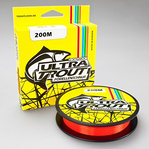 Troutlook Ultratrout Forellen Schnur 200m signalorange 0,18mm 4,05KG