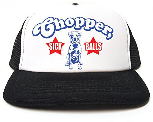 Balcony-Shirts 'Chopper Sick Balls' Funny Printed Trucker Cap - Black