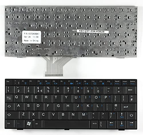 Power4Laptops UK Layout Black Replacement Laptop Keyboard Compatible With Fujitsu Siemens Amilo Mini Ui 3520