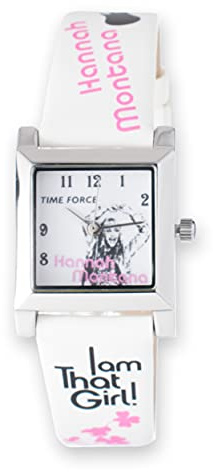 TIME FORCE HM1003 – Women's Leather Strap Watch, White/Grey