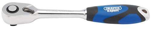 Draper 26503 72 Teeth Soft Grip Reversible Ratchets 3/8 Length,Blue