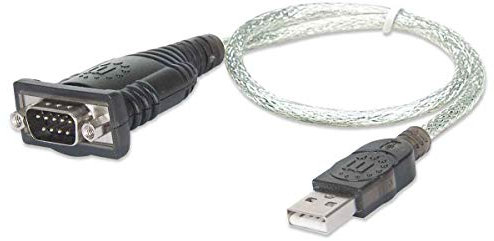 Manhattan USB auf Seriell-Konverter ( zum Anschluss eines seriellen Geräts an einen USB-Port, Prolific PL-2303RA-Chipsatz, 0,45 m ) DB9-Port 205146