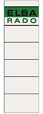 ELBA 100420947 Rückenschilder Rado 10er Pack breit und kurz selbstklebend weiß