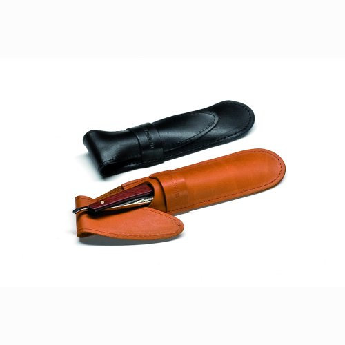 Actiforge - Etui cuir brun pour rasoir coupe-choux - Fabrication Française Artisanale