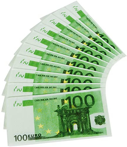 Servietten 10 St. 100 Euro Schein Falschgeld Deko Party Spielgeld