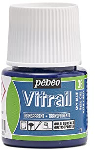 Pébéo 050036 Vitrail 1 Flacon Bleu Ciel 45 ML