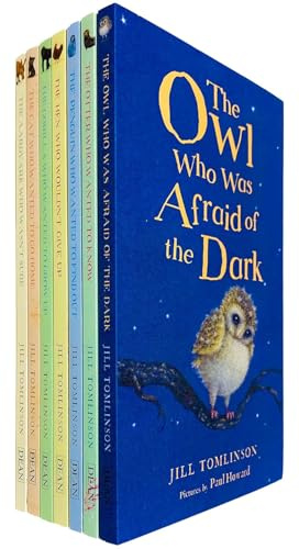 Collection Jill Tomlinson – 6 livres, prix conseillé 35,94 £, (Le hibou qui avait peur du noir ; La loutre qui voulait savoir ; Le chat qui voulait rentrer chez lui ; Le pingouin qui voulait savoir ;