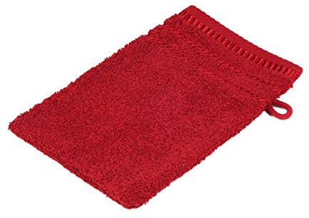 Gözze - Lot de 4 Gants de Toilette, Berlin, 100% Coton, 17 x 24 cm - Bordeaux