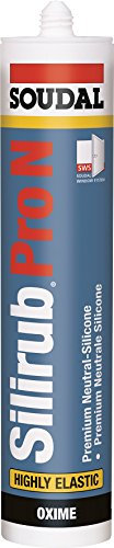 Soudal Silirub Pro N, PREMIUM Neutral-Silicone, Kartusche: 310ml, Farbe: Schwarz