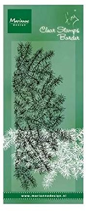 Marianne Design TC0842 Transparente Stempel Tiny's Kiefer Zweige, Silikon, 7.5 x 18.5 x 0.5 cm