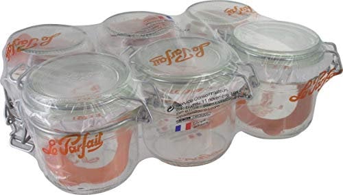 Le Parfait - Lot de 6 Terrines en Verre de 125 Grammes - Ø 7 cm