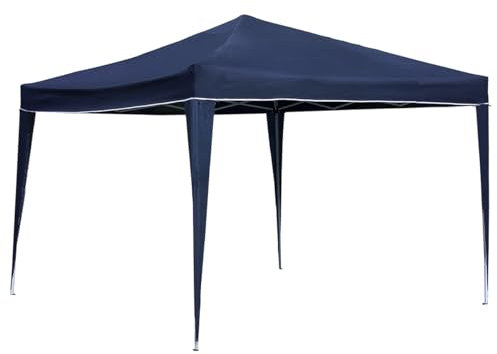 CHARLES BENTLEY 3M X 3M Foldable Pop Up Gazebo Marquee Tent For Camping, BBQs, Party, Includes Free Carry Bag, String And Pegs, Metal Frame, Wind Resistant, Quick Assembly (300x300x250cm)
