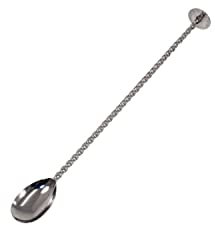 Bonzer Mixing Spoon - SS Muddler End, Silver, 25cm