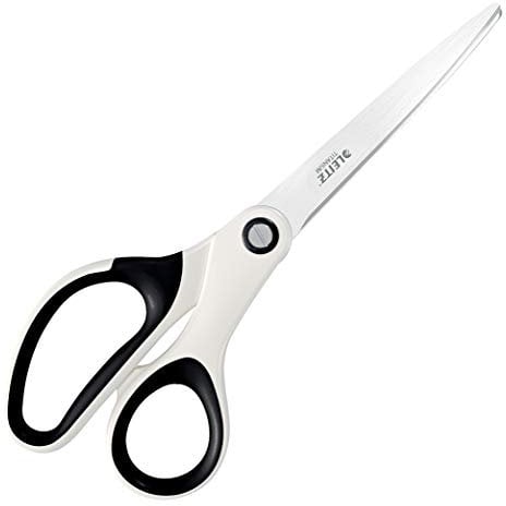 Leitz WOW Titan Qualitätsschere, Für Rechts- oder Linkshänder (beidhändig), Haushaltsschere mit ergonomischem Griff, Für zu Hause oder Schule, Weiß, 53192001
